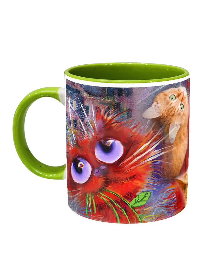 إمبريس قدح قهوة بتصميم قطط جذابة متعدد الألوان - Image 1
