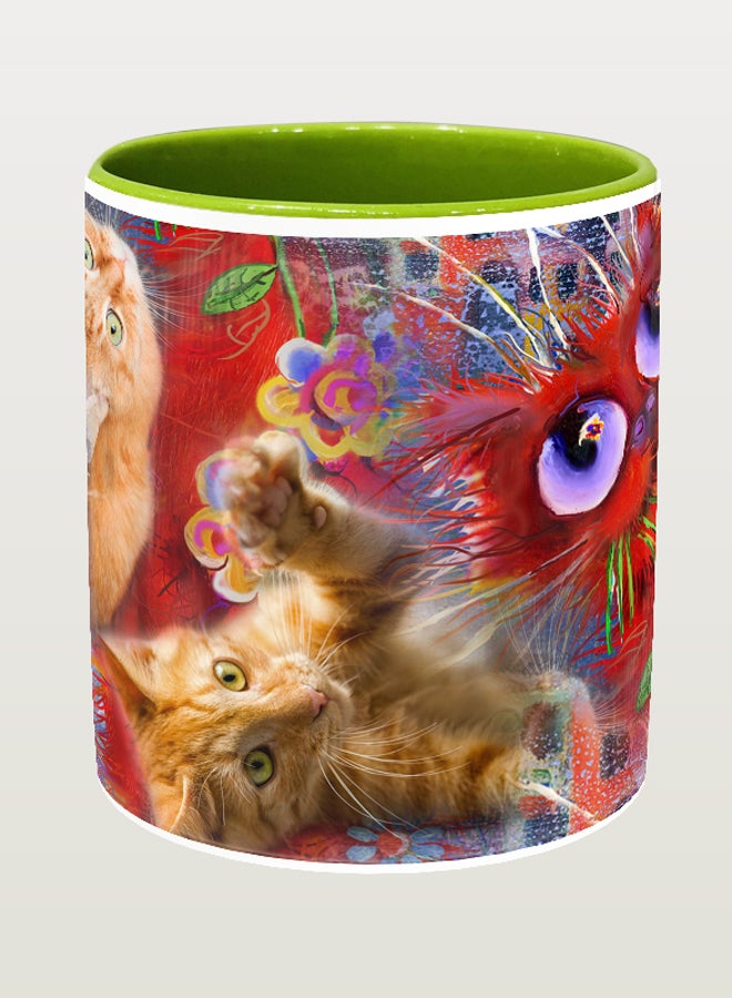 إمبريس قدح قهوة بتصميم قطط جذابة متعدد الألوان - Image 2