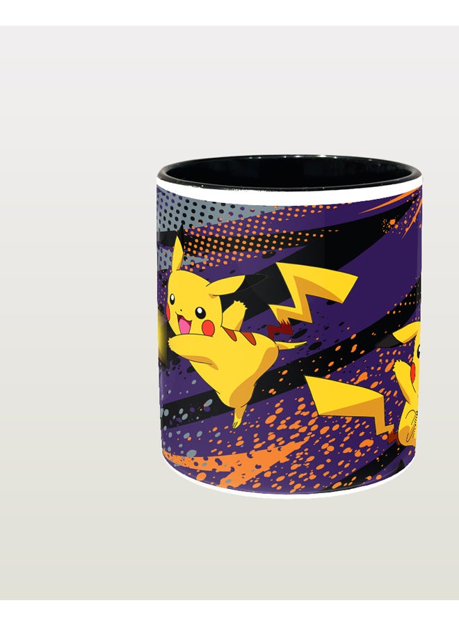 إمبريس مج قهوة مصنوع من السيراميك مطبوع عليه صورة شخصية أفلام الكرتون بيكاتشو متعدد الألوان - Image 2