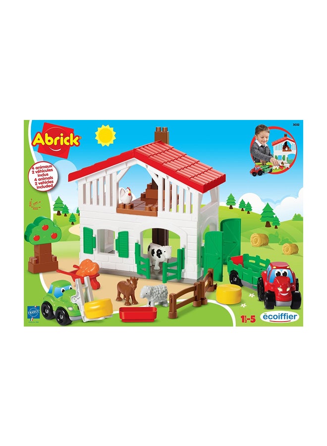 ecoiffier Abrick Brick Farm Play Set - Image 2