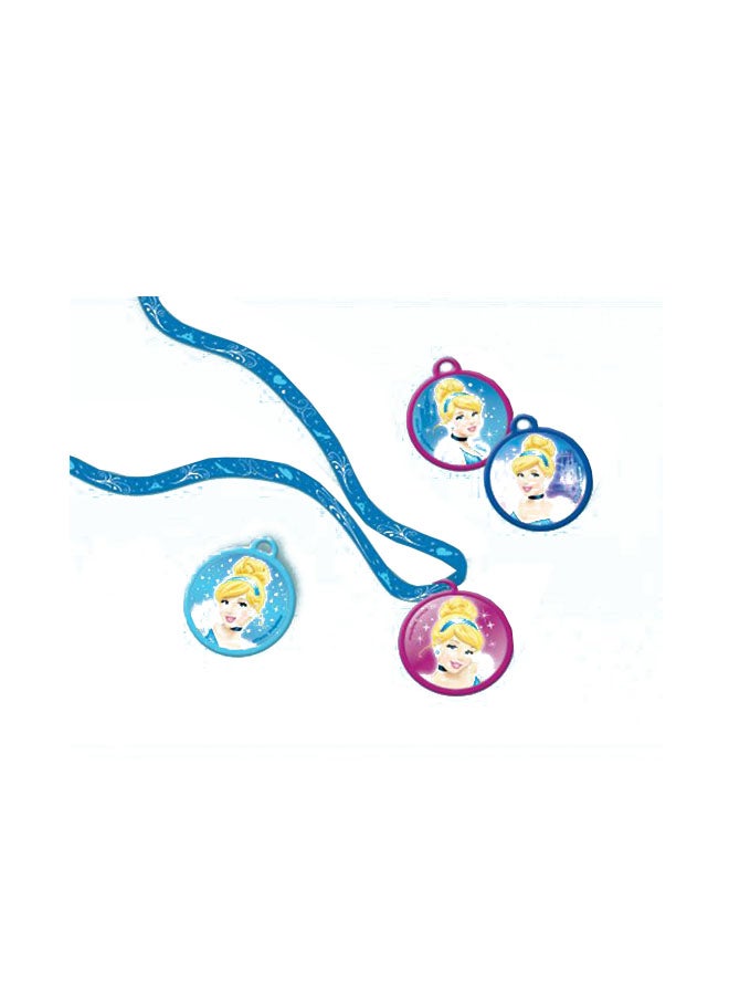 Amscan Pack Of 12 Disney Cinderella Charm Necklace Birthday Party Accessory