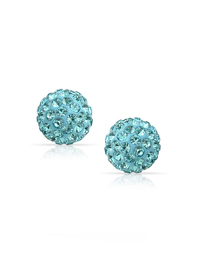 BLING JEWELRY - 925 Sterling Silver Crystal Stud Earrings - Image 1