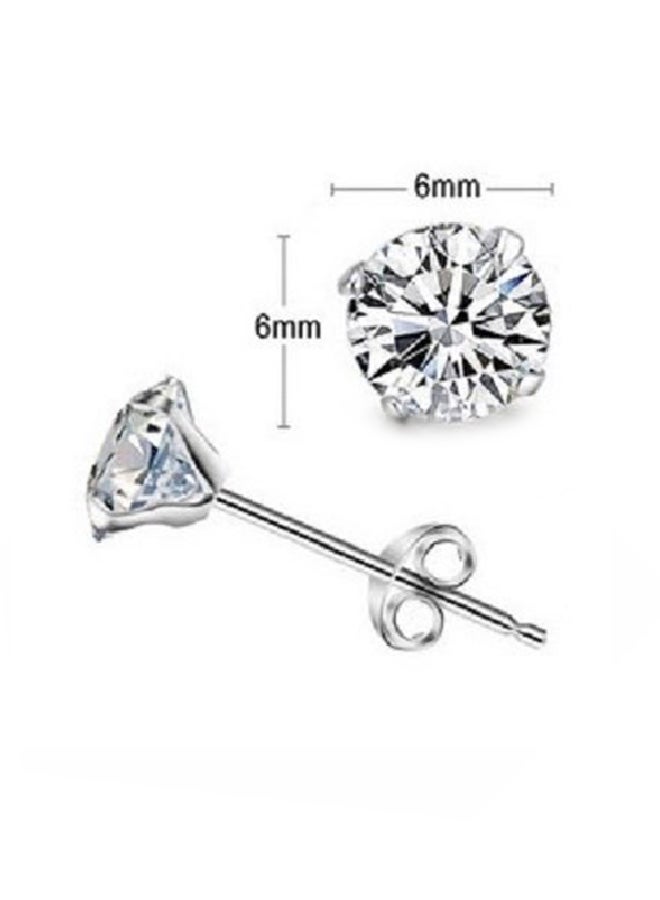 Crystalline Azuria - 925 Sterling Silver Crystal Round Earrings With Swarovski - Image 1