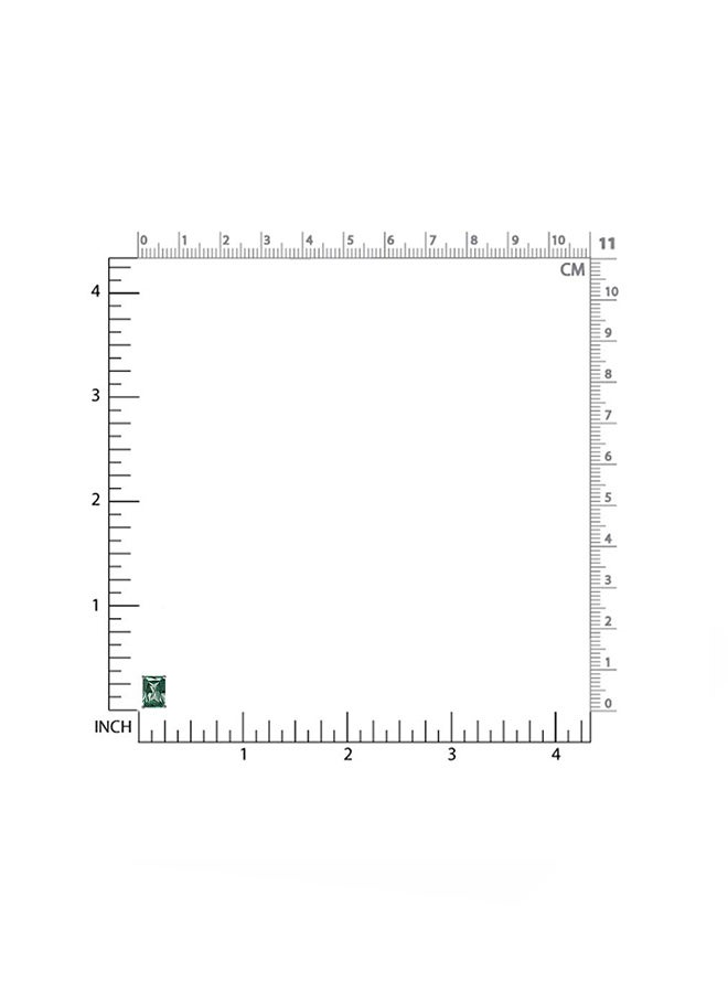 Silvershake 925 Sterling Silver Octagon Earrings With Alexandrite - Image 2