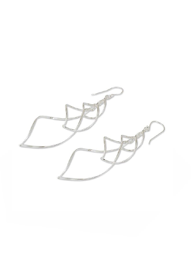 NOVICA 925 Sterling Silver Forever Linked Dangle Earrings  - Image 2