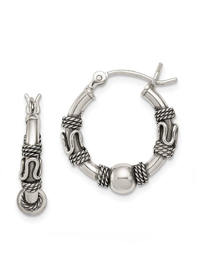 ICE CARATS 925 Sterling Silver Hoop Earrings