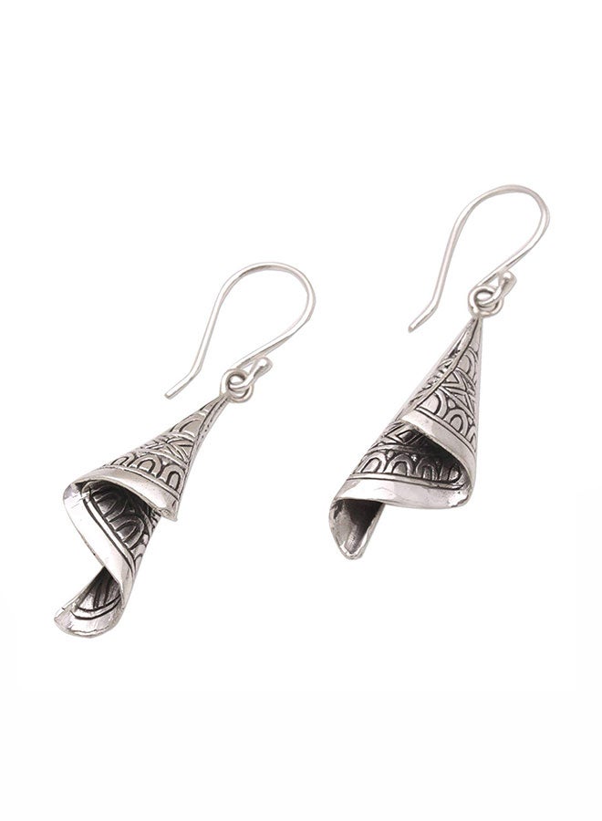 925 Sterling Silver Shining Songket Dangle Earrings - v1553779300/N22127220A_2