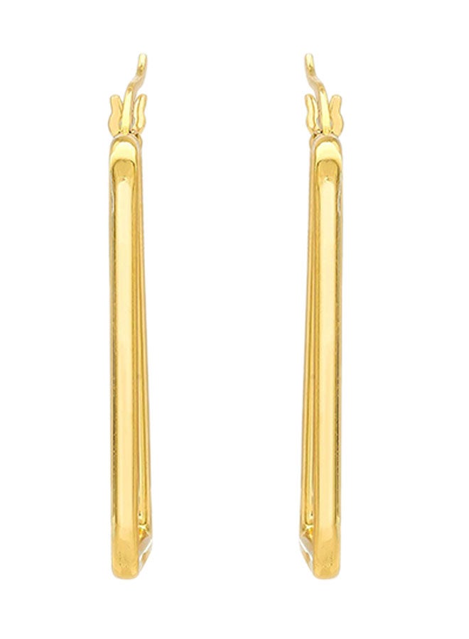 ELLEN TRACY 925 Sterling Silver Rectangular Geometric Hoop Earrings - Image 2