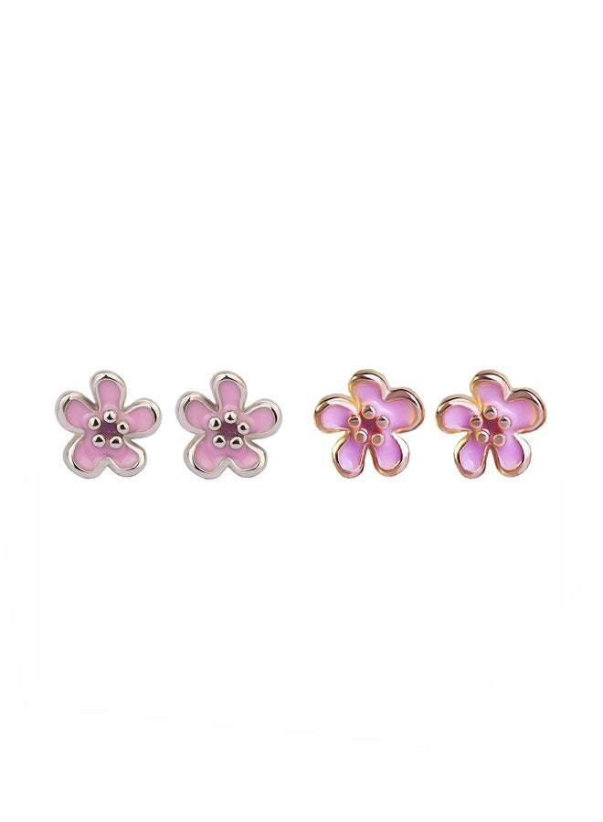 Hello My Life&Jewelry - Pair Of 2 Small Flower Stud Earrings - Image 1