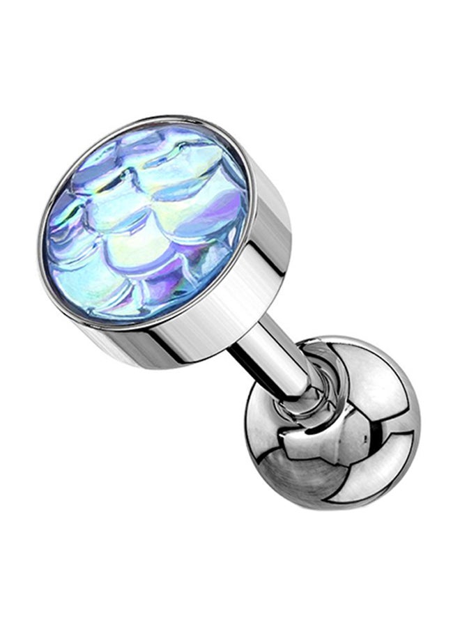 Inspiration Dezigns - Flat Top Steel Cartilage Barbell Fish Scale Earrings - Image 1
