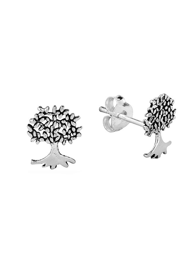 AeraVida - 925 Sterling Silver Tree Of Life Earrings - Image 1