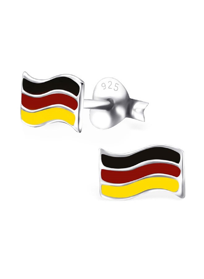 Sterling Silver Metal Stud Earrings