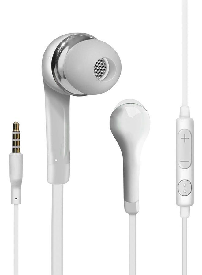 3.5 mm In-Ear Wired Headphone With Microphone White