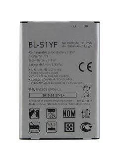 بطارية بديلة لهاتف إل جي G4 H815 / H810 / Ls991 / Vs986 3000.0 mAh رمادي/أسود