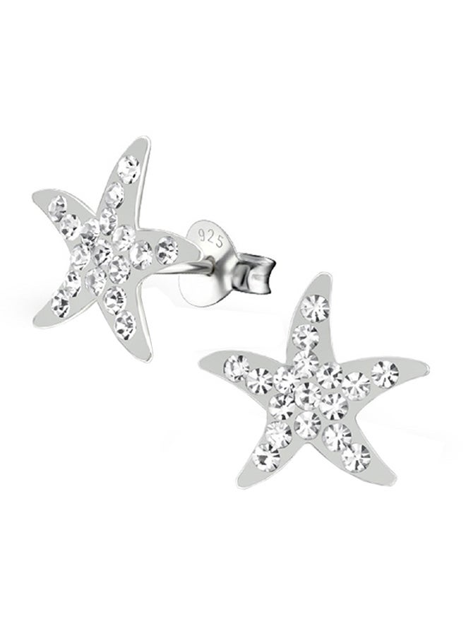 925 Sterling Silver Starfish Stud Earrings