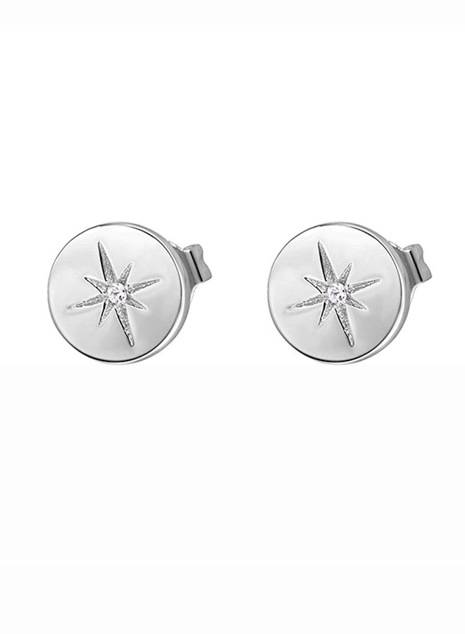 S.Leaf - 925 Sterling Silver Stud Earrings - Image 1
