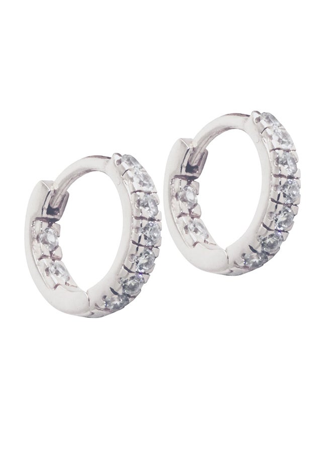 apop nyc 925 Sterling Silver Mini Hoop Earrings