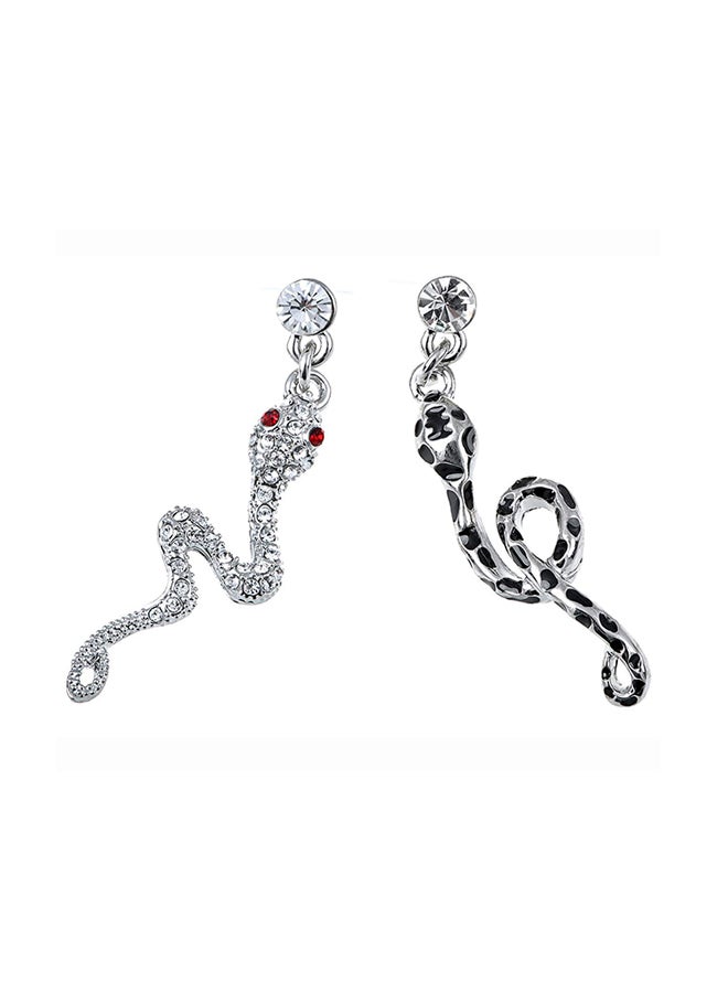 Alilang Snakes Drop Earrings With Swarovski 