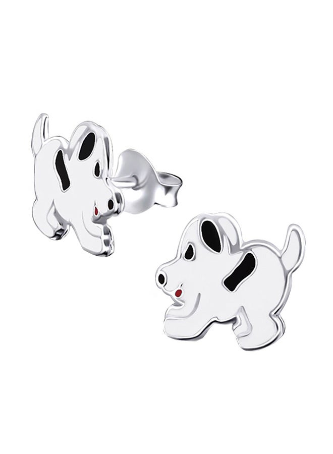 PTN Silver Jewelry 925 Sterling Silver Dog Stud Earrings 