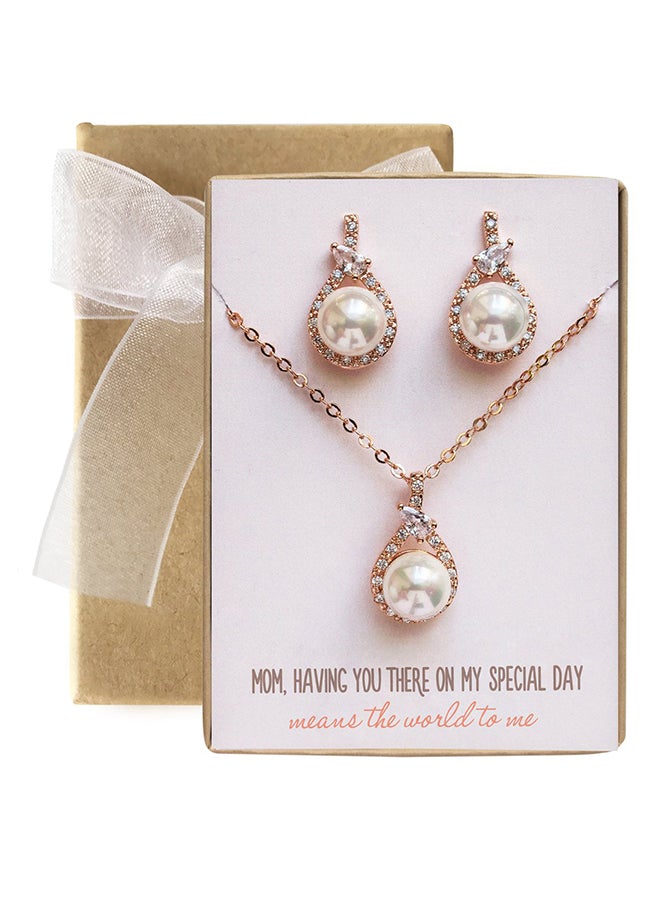 AMY O The Bride/Groom Pearl Jewelry Set