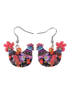 Acrylic Drop Hen Chicken Earrings