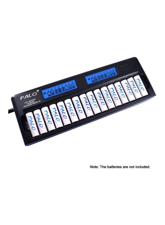 Palo LCD Battery Charger With 16 Battery Slot Black - Image 4