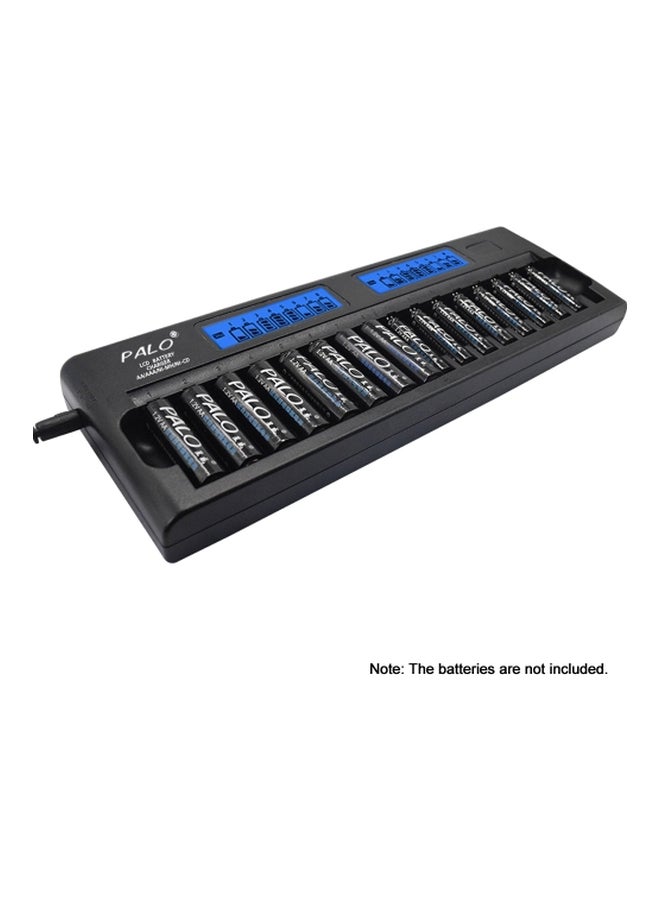 Palo LCD Battery Charger With 16 Battery Slot Black - Image 5