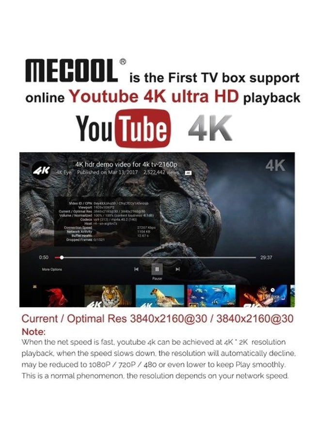 MECOOL - Android Set Top Box M8S PRO L ATV Black - Image 1