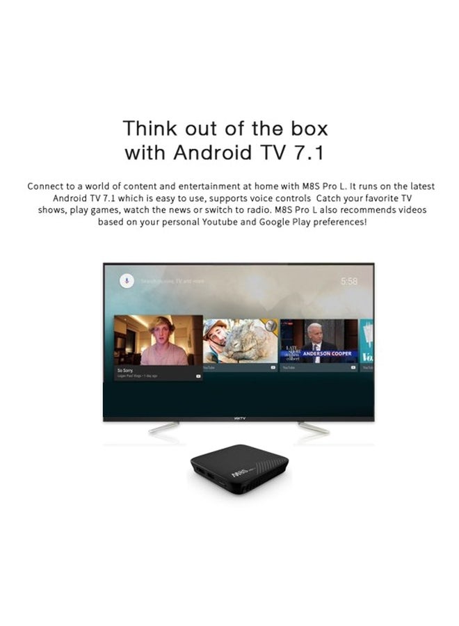 MECOOL - Android Set Top Box M8S PRO L ATV Black - Image 1