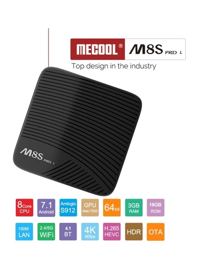 MECOOL - Android Set Top Box M8S PRO L ATV Black - Image 1