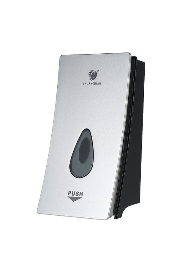 CHUANGDIAN Wall-Mounted Manual Soap Dispenser Silver/Black 22.2x12x8.5cm  - Image 2