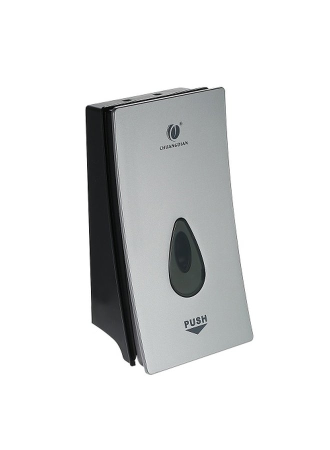 CHUANGDIAN Wall-Mounted Manual Soap Dispenser Silver/Black 22.2x12x8.5cm  - Image 3