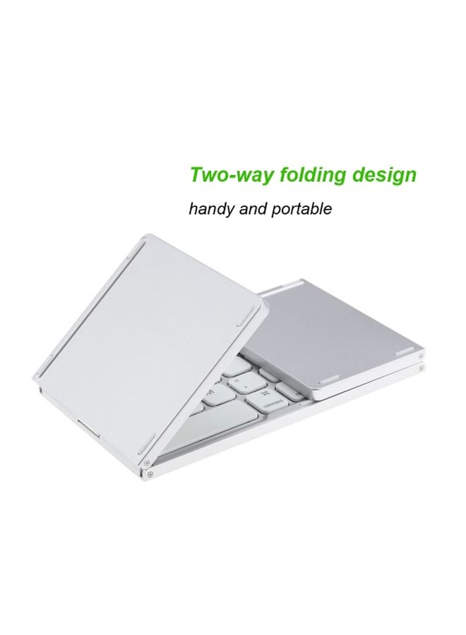 KKmoon Wireless Folding Keyboard With Touchpad For iPhone 6s/iPad Pro/MacBook White - Image 4