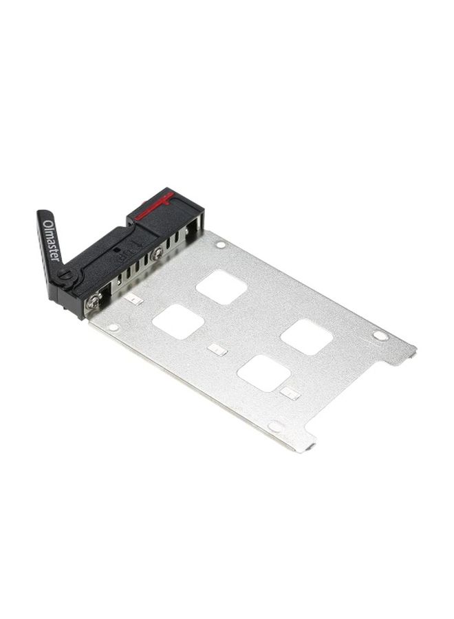 Olmaster - 2 Bays Mobile Rack With Key Lock LED Indicator Support Black - Image 1