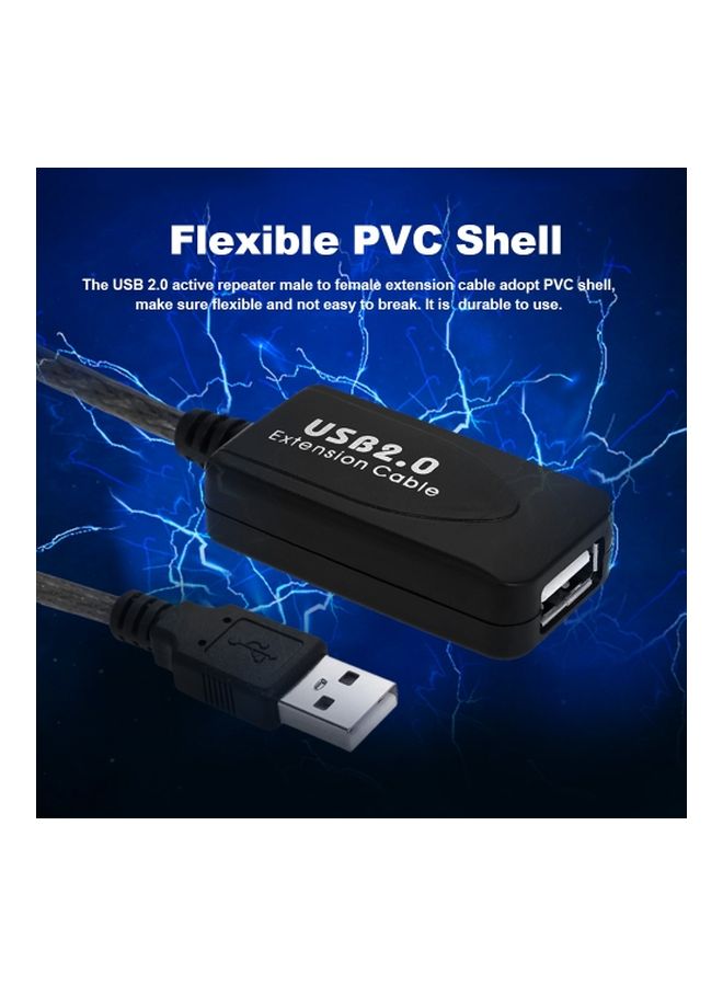 كابل تمديد من USB 2.0 أنثى إلى ذكر ذهبي - Image 4