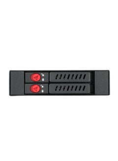 Olmaster 2 Bays Mobile Rack With Key Lock LED Indicator Support Black  - Image 2