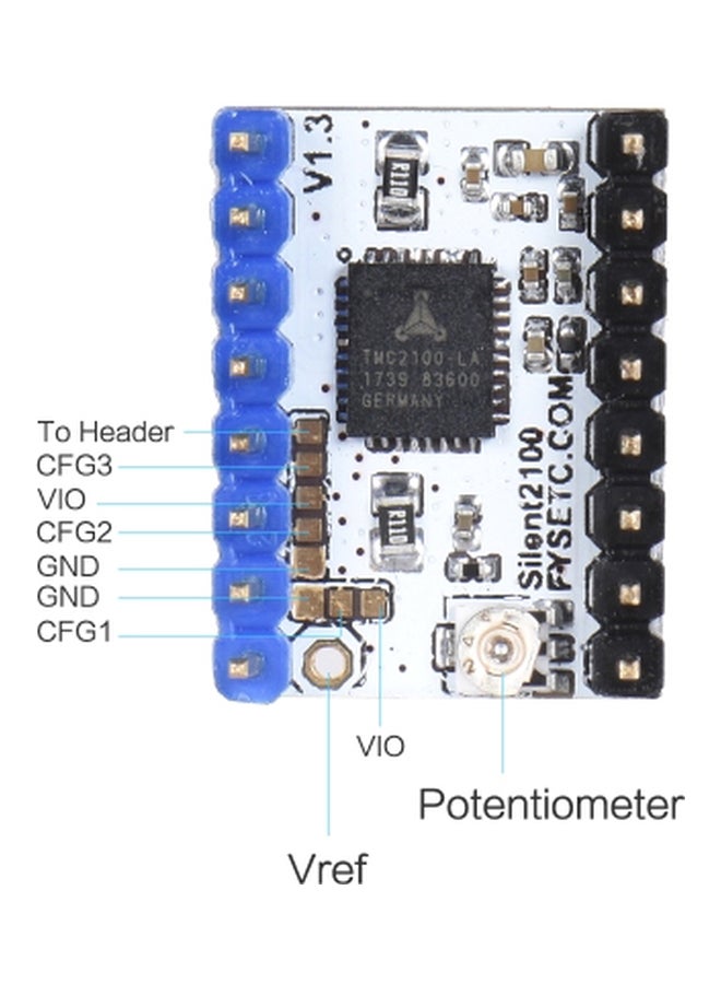 Silent Stepper Motor Driver Module With Heat Sink Screwdriver White/Black/Blue