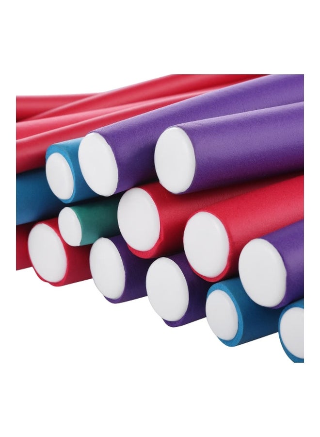 طقم بكر للف الشعر مكون من 36 قطعة أزرق/ أخضر/ وردي - Image 2