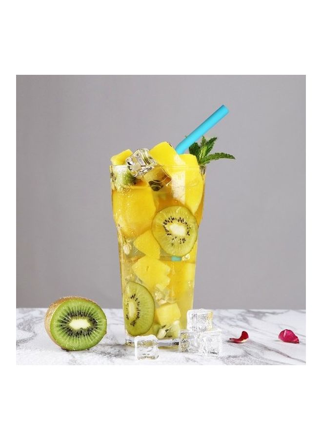 esonmus 10-Piece Reusable Straw Set Purple/Pink/Yellow 9.8inch - Image 3