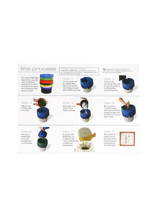 8-Piece Filter Bag Kit Multicolour 30cm