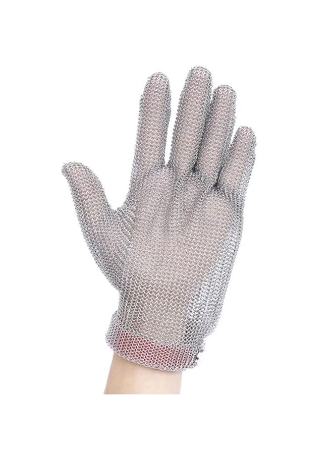 Protective Anti-Cutting Glove Silver/Red  - Image 1