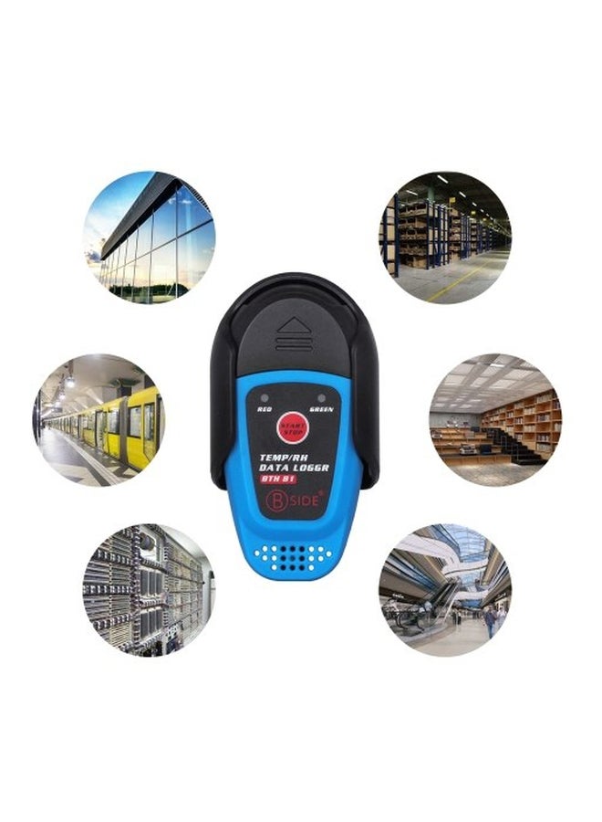 BSIDE Portable Mini Humidity Data Recorder Blue/Black 7.5x4x2.5cm - Image 4