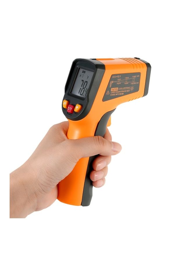 Meterk Portable Handheld Digital LCD Infrared Thermometer Orange/Grey 14x3.5x8.5centimeter - Image 4
