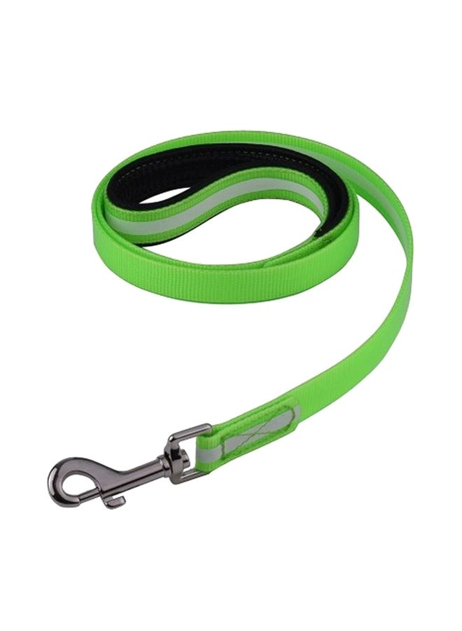 Reflective Adjustable Dog Collar Strap Green/White - Image 1