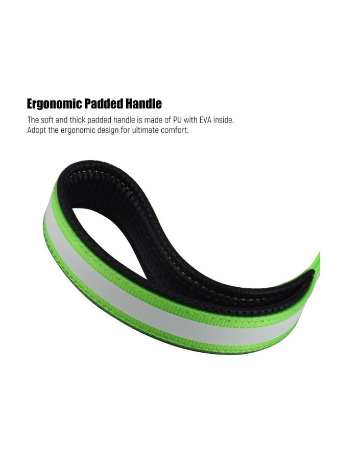 Reflective Adjustable Dog Collar Strap Green/White - Image 4