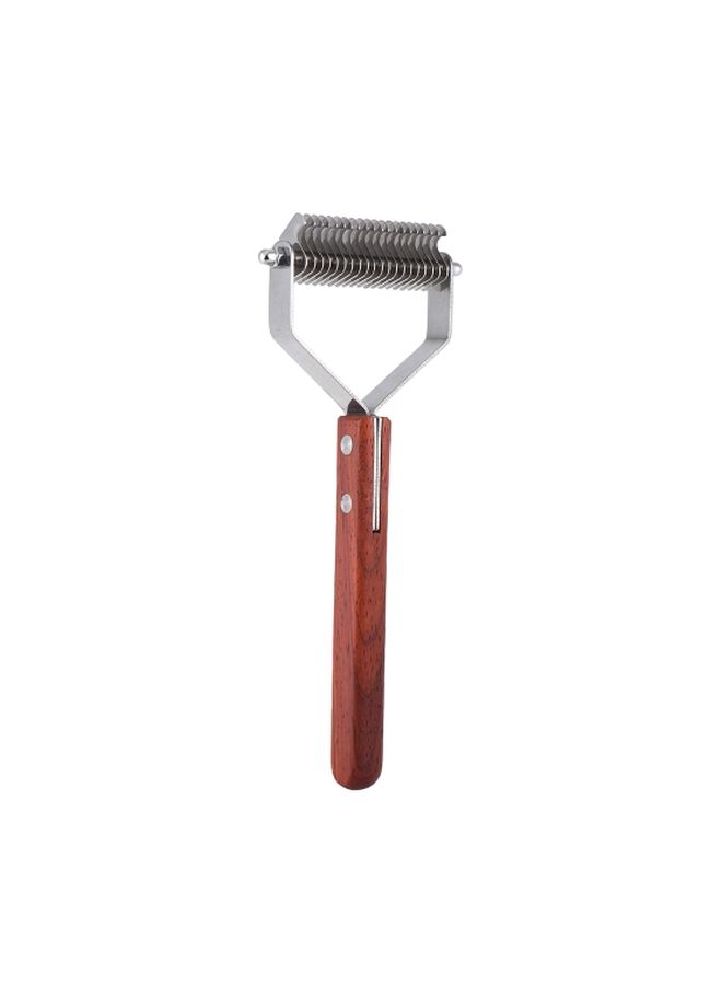 مشط تسريح الشعر للعناية بالحيوانات الأليفة مُكوَّن من 10 أسنان بني/فضي - Image 3