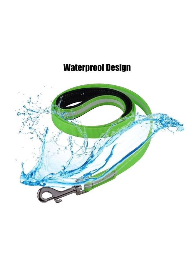 Reflective Adjustable Dog Collar Strap Green/White - Image 2