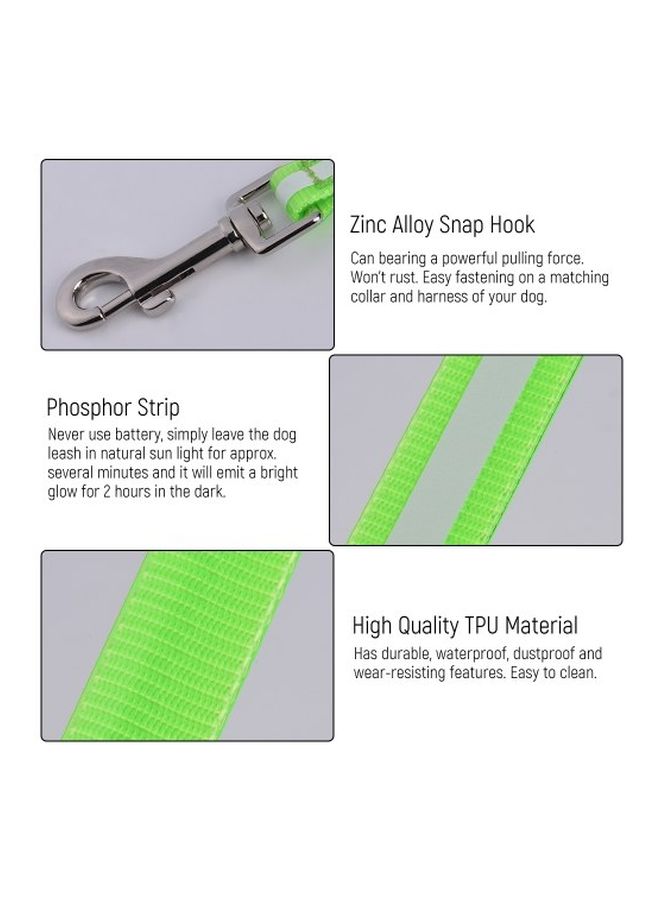 Reflective Adjustable Dog Collar Strap Green/White - Image 5