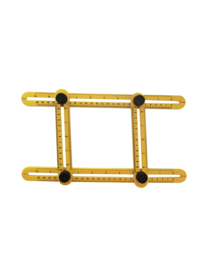 Multi-Angle Measuring Ruler Tools Plastic Scale Angle Template Tool Yellow  - Image 3