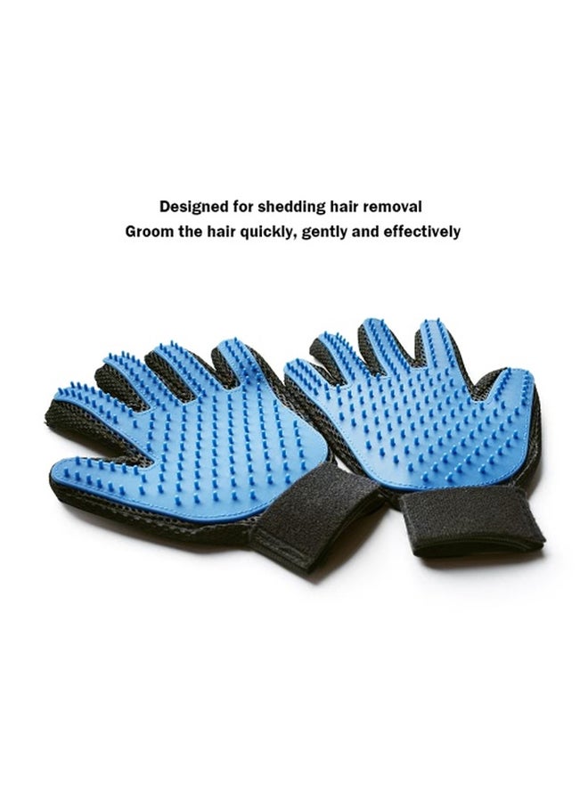 2-Piece Dog Brush Glove Set Blue/Black - Image 3